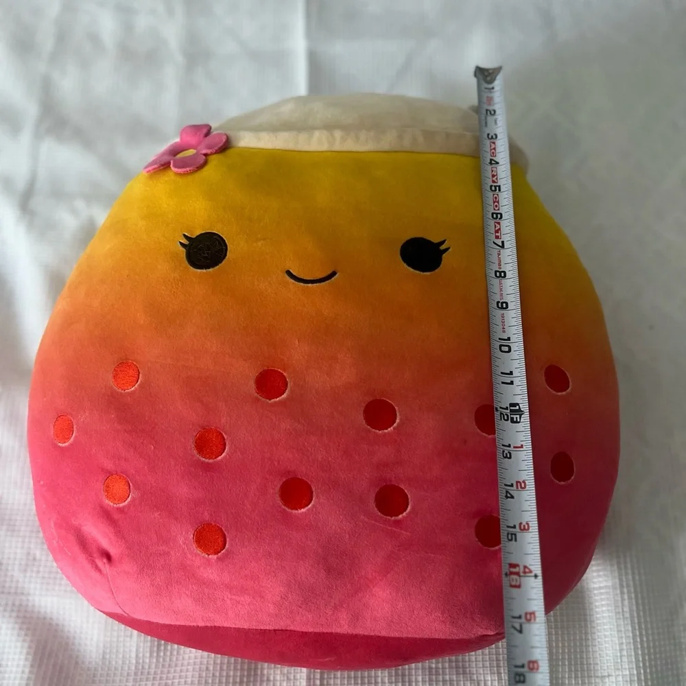 Squishmallows Pink Plush with Orange Accents